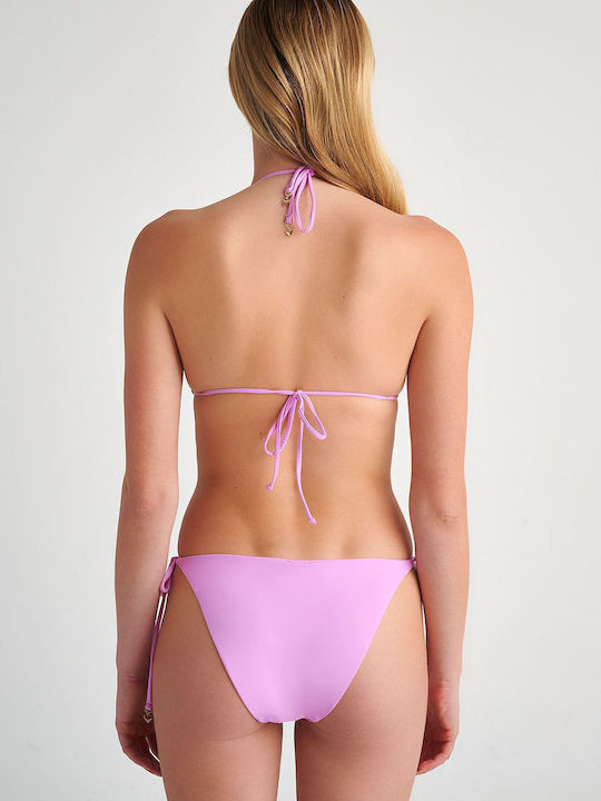 Bikinihosen Slip mit Schnürung Rosa