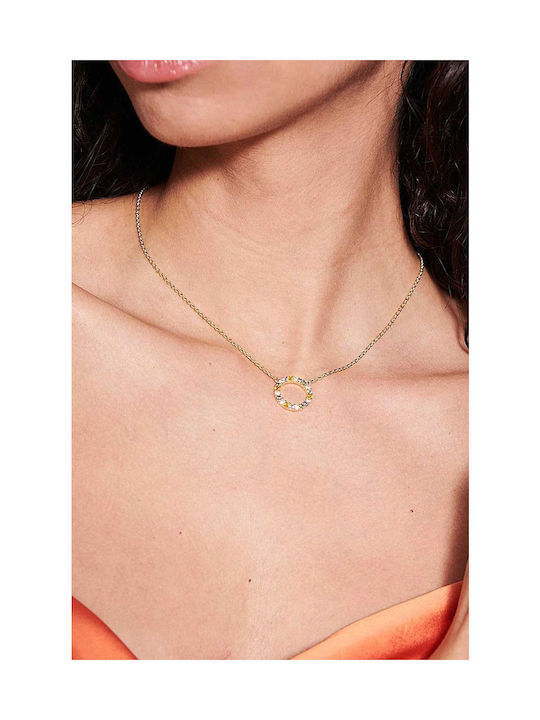 Sif Jakobs Necklace from Gold Plated Silver with Zircon