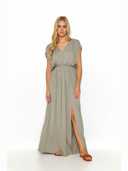 Makadamia Sommer Maxi Kleid Beige