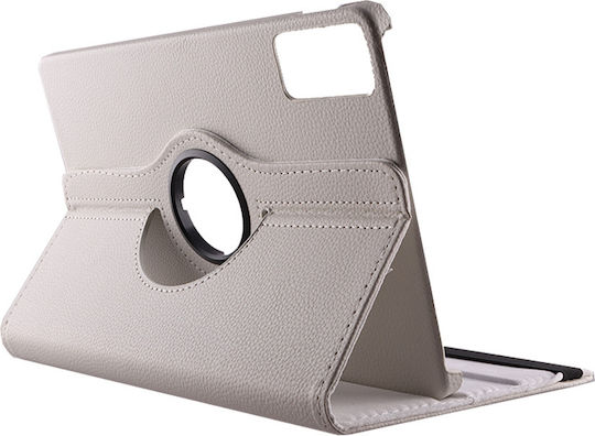 Volte-Tel Flip Cover Δερμάτινη Περιστρεφόμενη Λευκή (Xiaomi Redmi Pad SE)