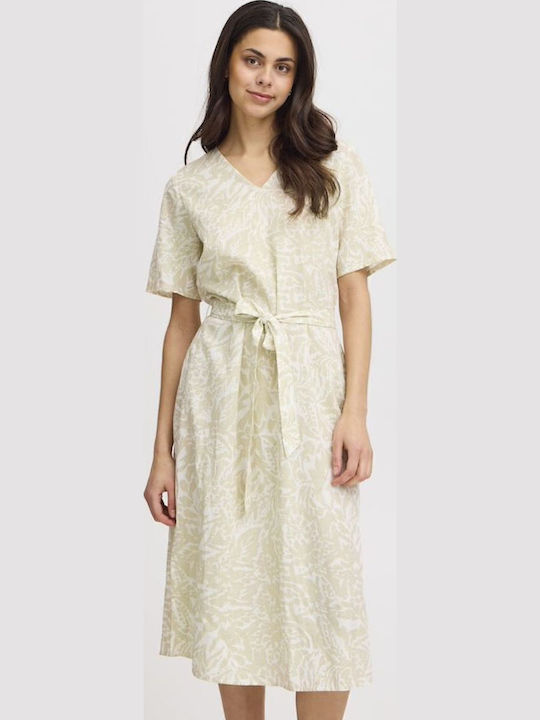 Sommer Midi Damenkleid für Hochzeit - Taufe Beige