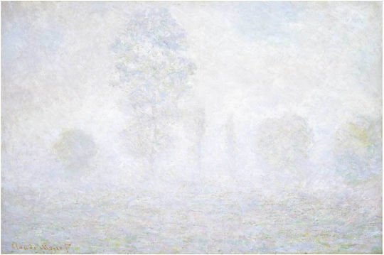 Claude Monet's Morning Haze (1888) Картина на Платно 65x40см