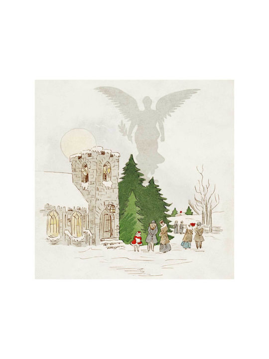 Illustration Of A White Christmas With An Angel (1919) By Frank Buttolph Painting on Canvas 120x120cm