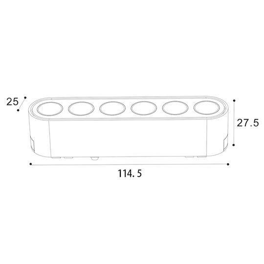 Eurolamp LED Γραμμικό Φωτιστικό Οροφής 12W Θερμό Λευκό IP20 Μ22.2xY2.5εκ.