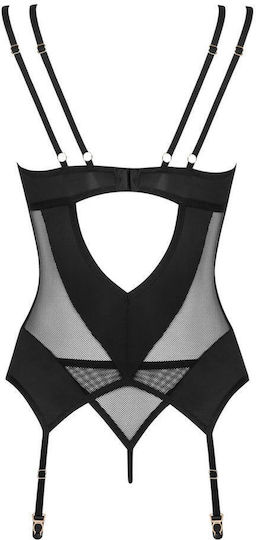 Boss Of Toys Sexy Dessous-Set Mit Gittermuster Und Straps Schwarz
