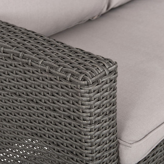 Outdoor Living Room Set Carson 2 Pieces Gray with Pillows