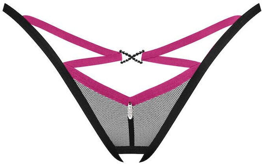 Obsessive Novenes Γυναικείο Sexy String Αυτοκινήτου Μαύρο