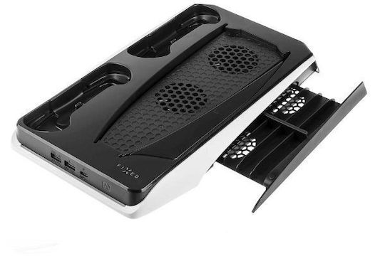 Fixed Stand Stație de încărcare pentru 2 controllere PS5 Alb