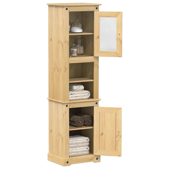 vidaXL Ντουλάπι Μπάνιου 50x40x185cm Καφέ