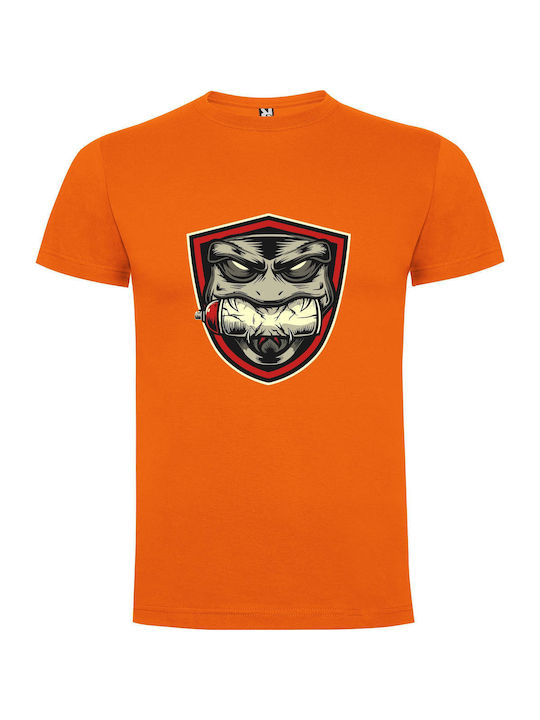 iLovePrints Mascot Mayhem Mashup T-shirt Orange