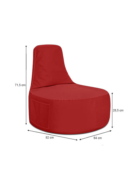 Bean Bag Chair Waterproof Eva Red 64x70x80cm