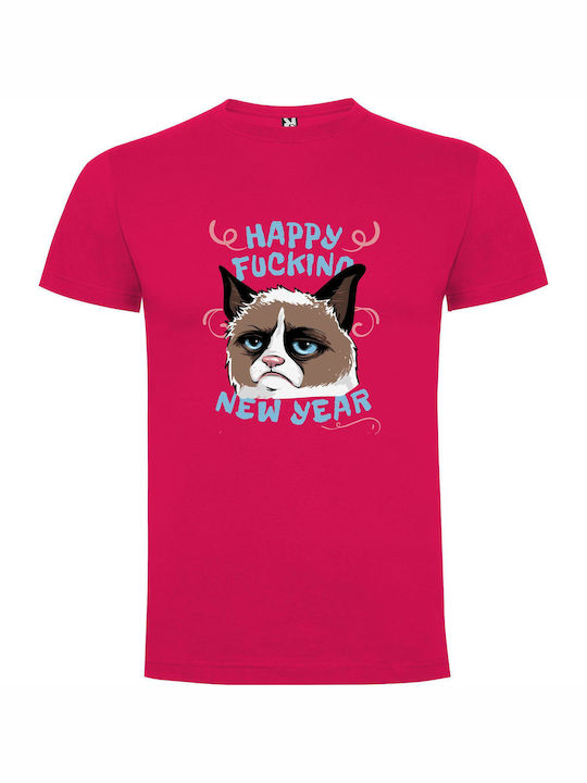 iLovePrints Feline T-shirt Fuchsia