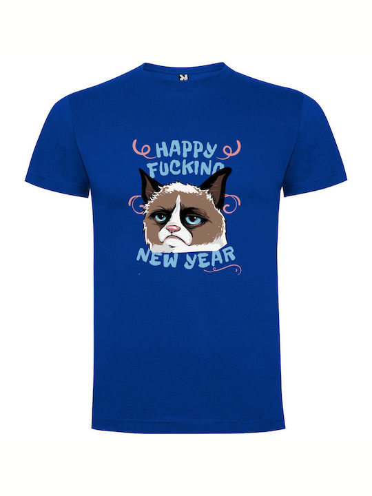 iLovePrints Feline T-shirt Blue