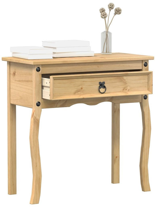 Corona Solid Wood Console Table Solid Pine Wood Solid Pine Wood L73xW35xH73cm