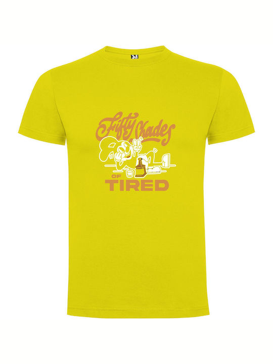 iLovePrints Tired By Ed Roth T-shirt Κίτρινο