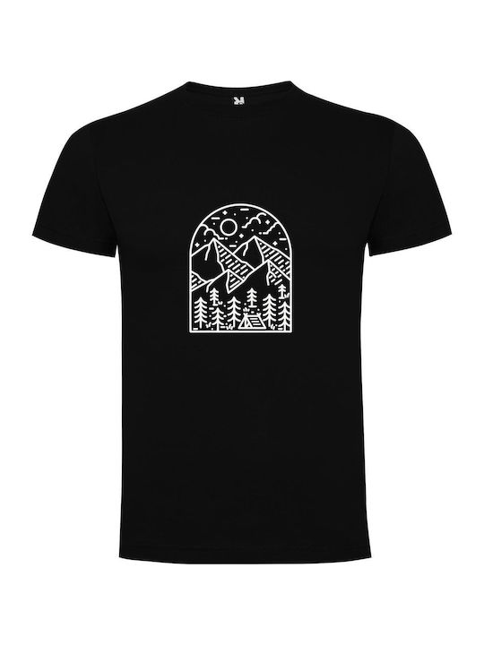 Mountain Monochrome Marvel T-shirt Black