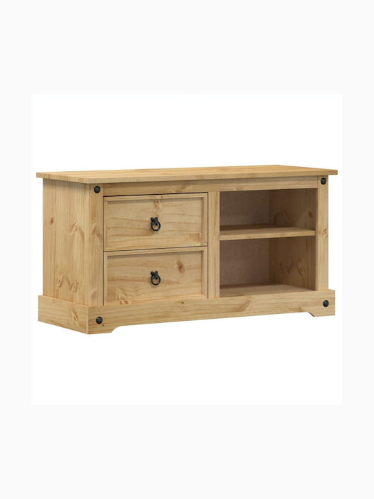TV-Ständer Corona aus Massivholz Braune M100xT40xH52cm