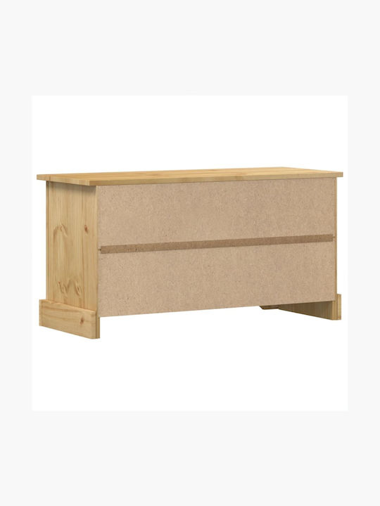 TV-Ständer Corona aus Massivholz Braune M100xT40xH52cm