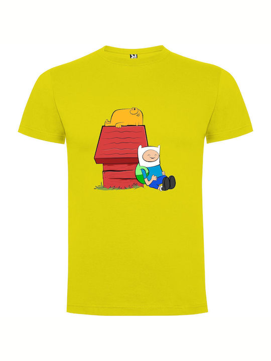 iLovePrints Woodpile Adventure Time T-shirt Κίτρινο