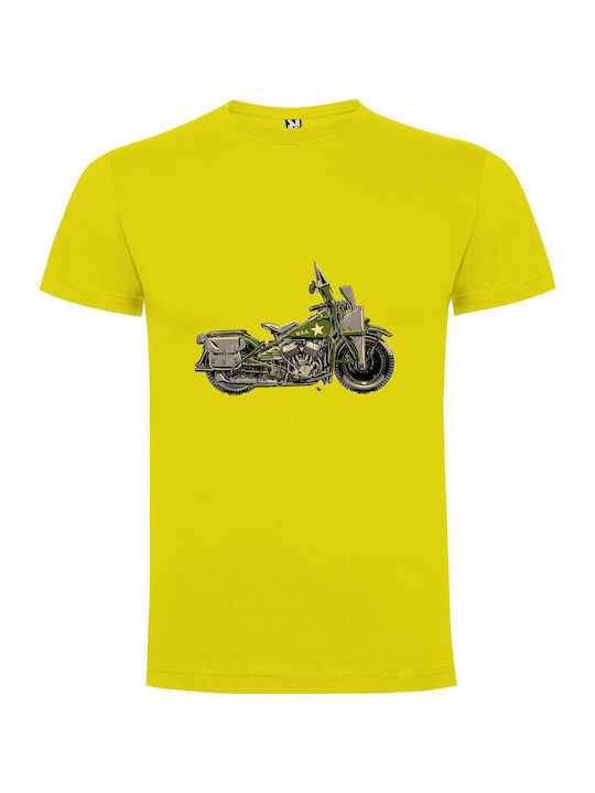 iLovePrints Diesel Green Harley Vector T-shirt Yellow