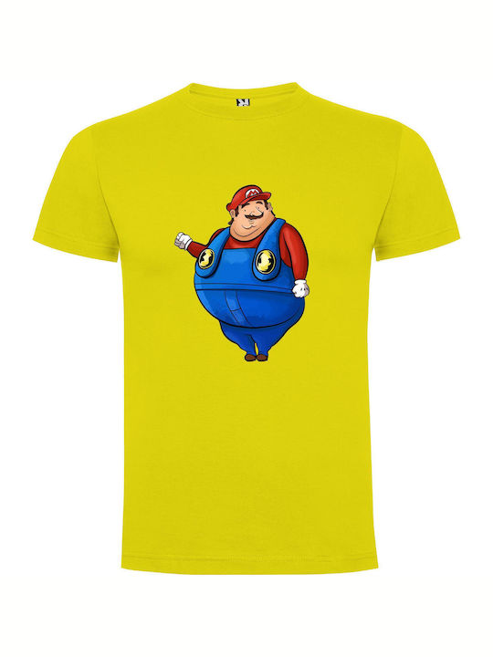 iLovePrints Mario's Real World Look T-shirt Κίτρινο