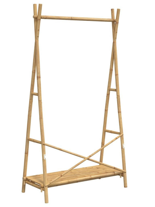 vidaXL Kleiderständer aus Bambus Braun 102x50x190cm
