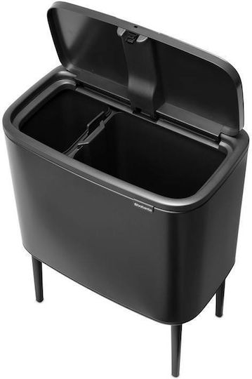 Brabantia Κάδος Bo Touch Ανακύκλωσης Πλαστικός Push Γκρι 34lt