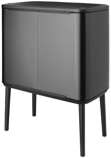 Brabantia Κάδος Bo Touch Ανακύκλωσης Πλαστικός Push Γκρι 34lt