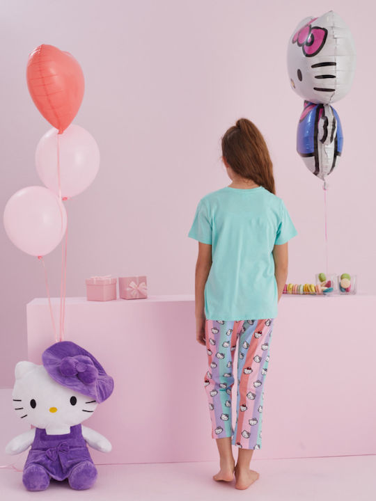 Hello Kitty Pijama pentru copii De vară Din bumbac Cotton Pistachio