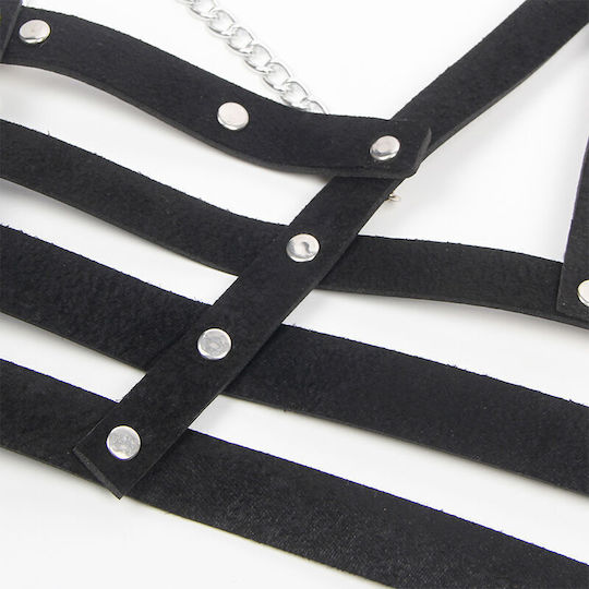 Subblime Subblime Leder- und Latex-Outfit Harness Schwarz