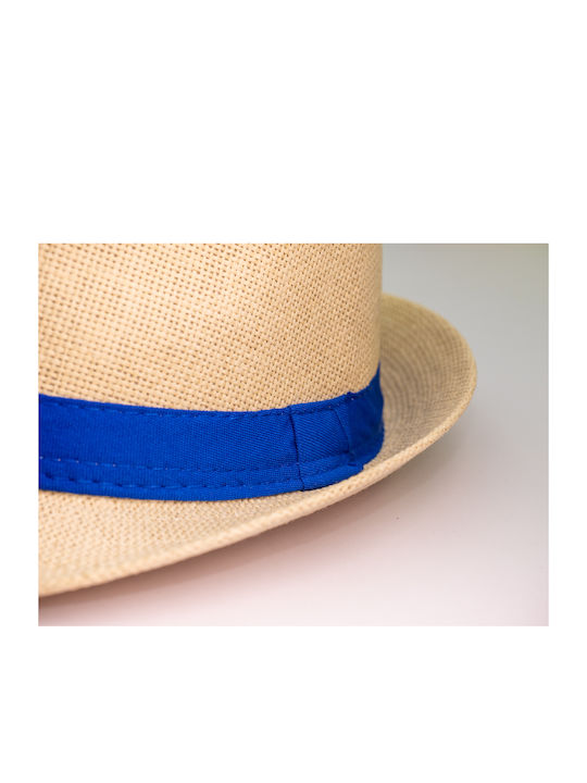 Brims and Trims Pălărie pentru Copii Fedora Wicker Albastru