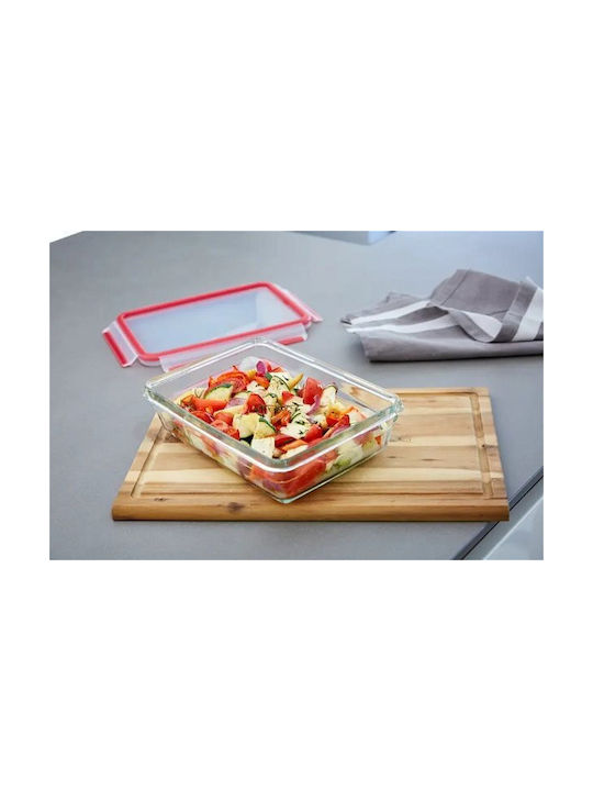 Tefal Microwave Glass Lunch Box Masterseal Red 450ml