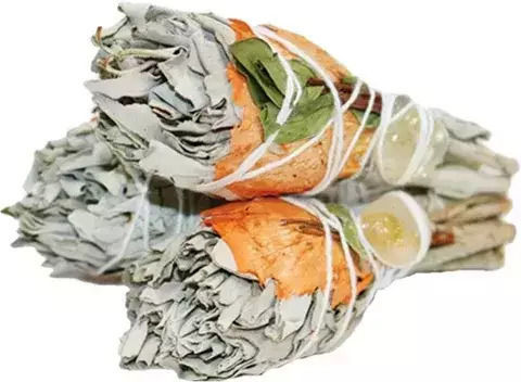 Energy Smudge Kit Ραβδί Θυμιάματος Φασκόμηλο Λίθο Κιτρίνη 10cm
