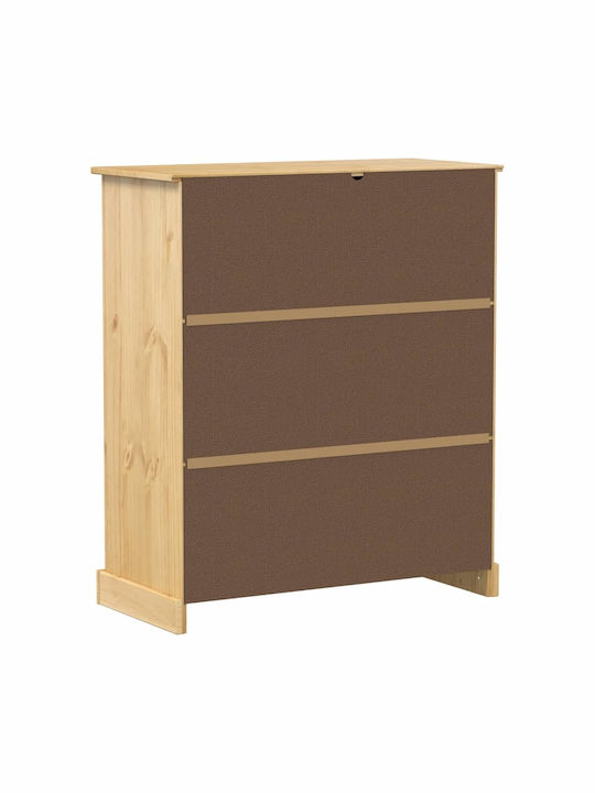 vidaXL Corona Επιδαπέδια Κάβα Ποτών Ξύλινη Καφέ 97x45x114εκ.