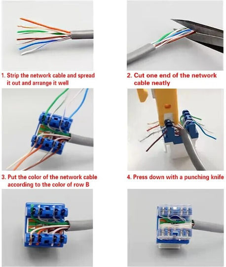 Διπλή Πρίζα Δικτύου RJ45 με Πλαίσιο Τύπου Cat6 σε Ασημί Χρώμα