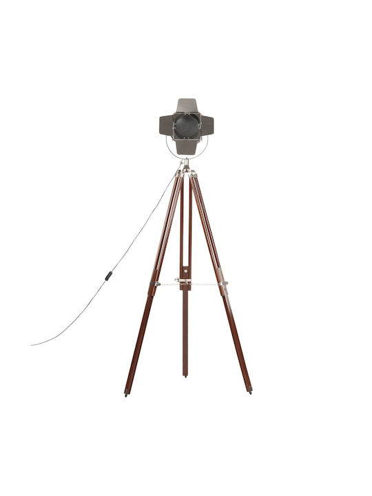 vidaXL Vintage Φωτιστικό Δαπέδου Υ180xΜ23εκ. με Ντουί για Λαμπτήρα E27 Καφέ