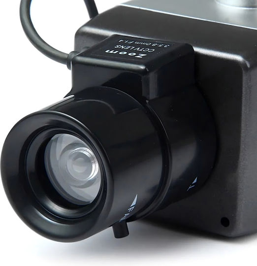 Solar Dummy Surveillance Bullet Camera Silver