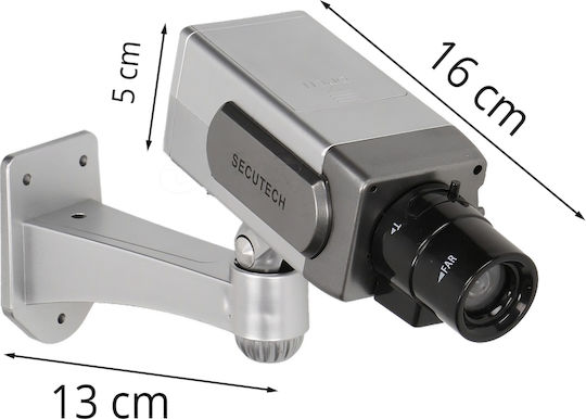 Solar Dummy Surveillance Bullet Camera Silver