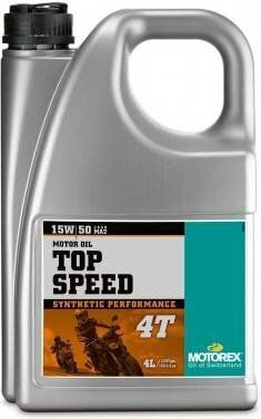 Motorex Top Speed 15W-50 Λάδι Μοτοσυκλέτας για Τετράχρονους Κινητήρες 4lt
