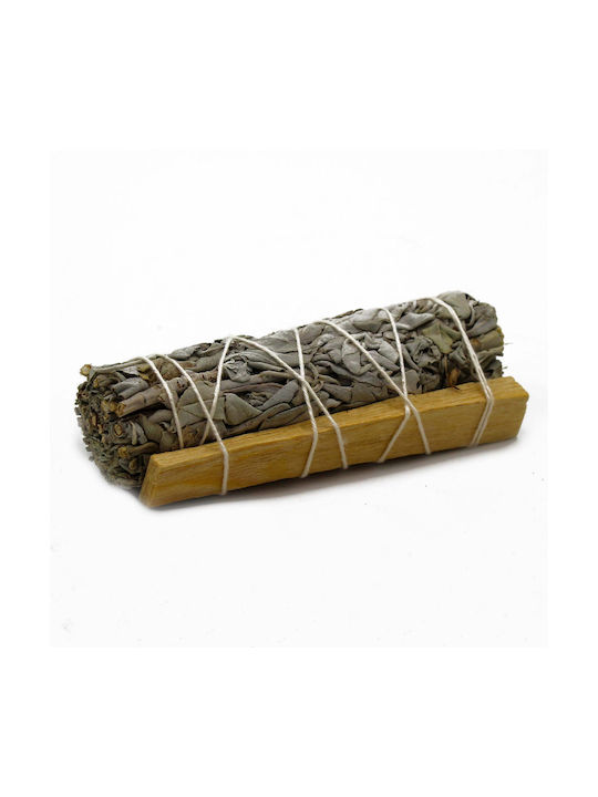 Ραβδί Λευκό Φασκόμηλο & Palo Santo Καθαρισμό Χώρου Αύρας 2 Τμχ