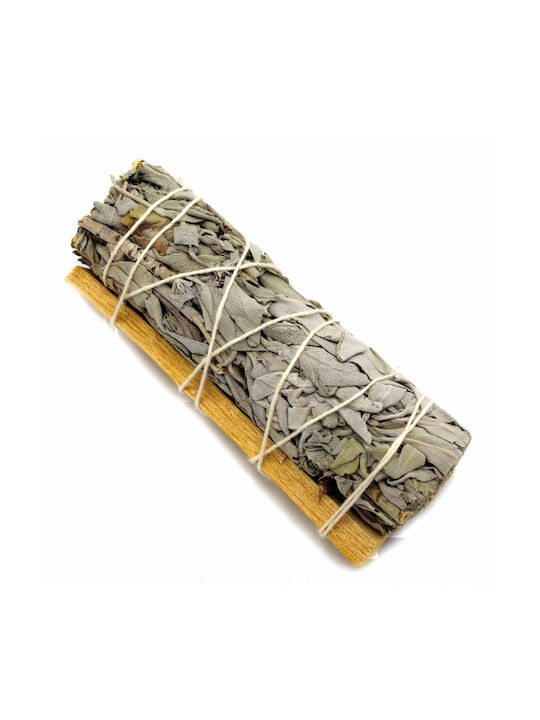 Ραβδί Λευκό Φασκόμηλο & Palo Santo Καθαρισμό Χώρου Αύρας 2 Τμχ