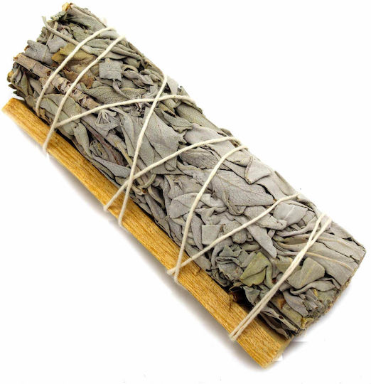 Ραβδί Λευκό Φασκόμηλο & Palo Santo Καθαρισμό Χώρου Αύρας 2 Τμχ