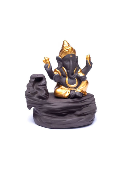 Ceramic Ganesh Backflow Incense Burner 10cm