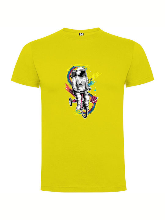 iLovePrints Space Rider's Journey T-shirt Κίτρινο