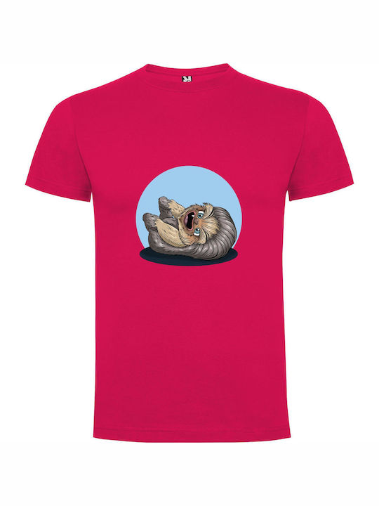 iLovePrints Sloth T-shirt Φούξια