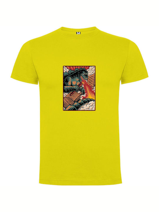 iLovePrints Kaiju T-shirt Yellow