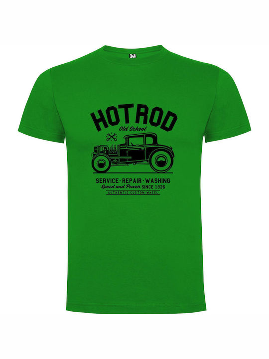 iLovePrints Retro Auto Repair Shirt T-shirt Green