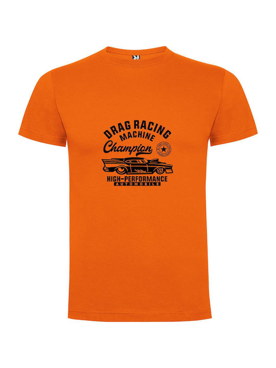 iLovePrints Champion Racing Artwork T-shirt Orange