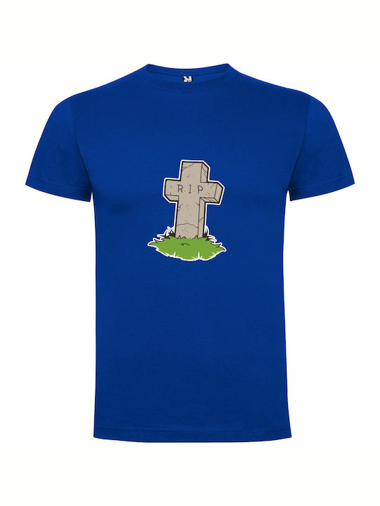 iLovePrints Graveyard Glimpses T-shirt Blue