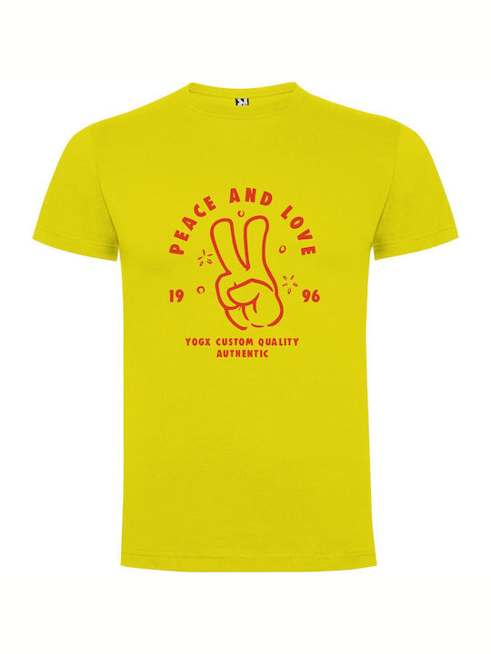 iLovePrints Unity Sign Redefined T-shirt Yellow